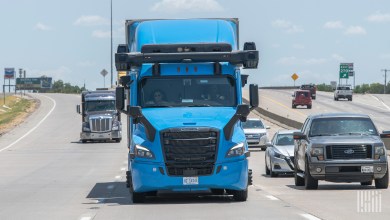 Waymo truck being tested