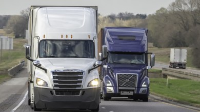 trucks on the highway