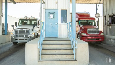 Truck inspection at border.