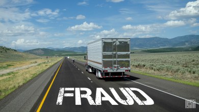 Truck on road painted 'fraud'