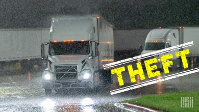 truck with "theft" superimposed