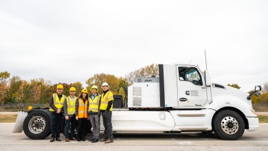 Purdue and Cummins collaboration: Engineers beside heavy-duty electric truck testing first U.S. dynamic wireless charging at 65 mph on electrified highway segment