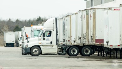 trailers at a warehouse