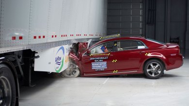 Truck side-crash test