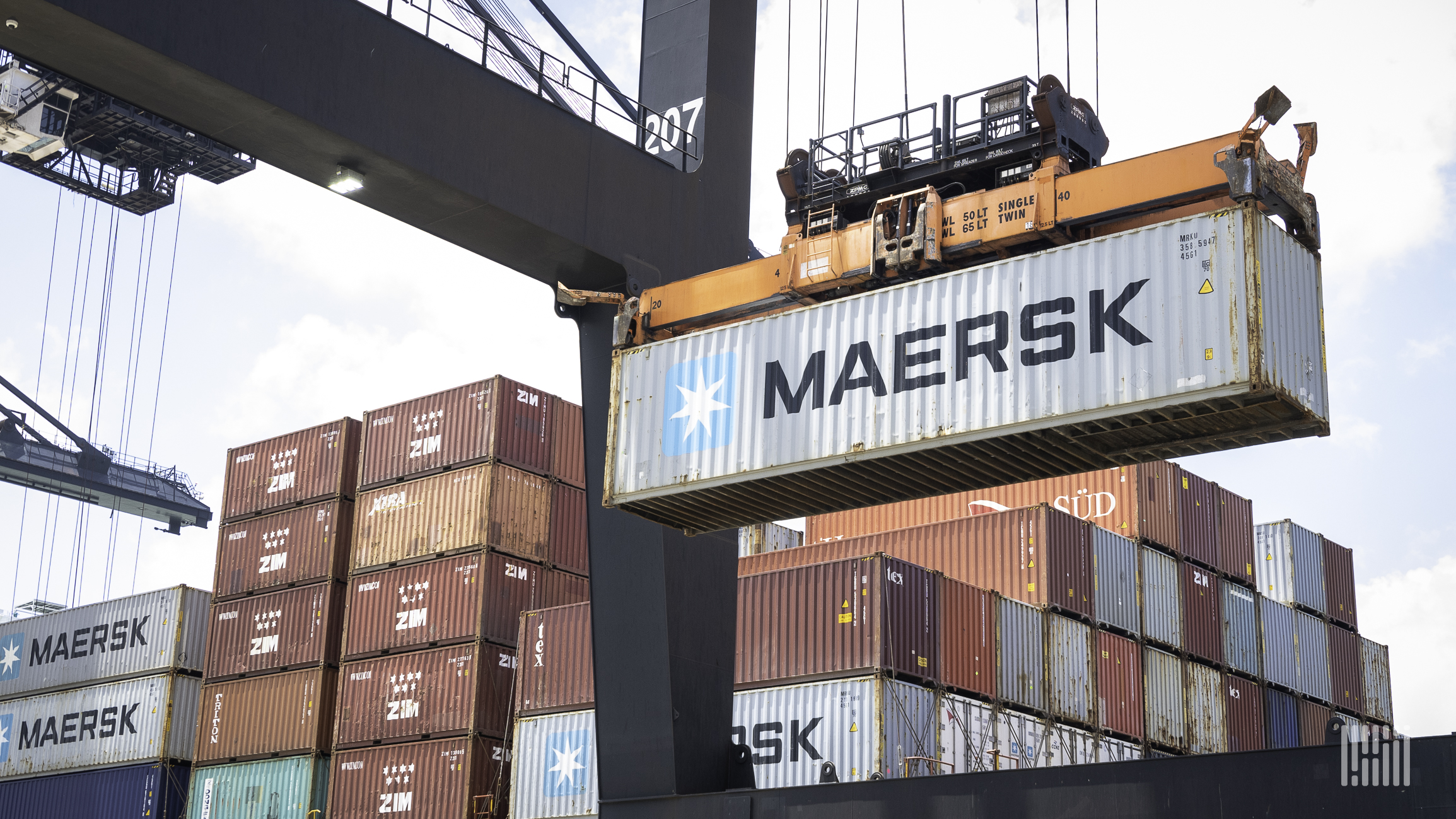 Container ship at Port of Houston.