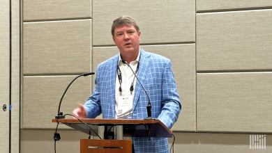 Jim Mullen speaking at last year's TCA meeting. (Photo: FreightWaves)