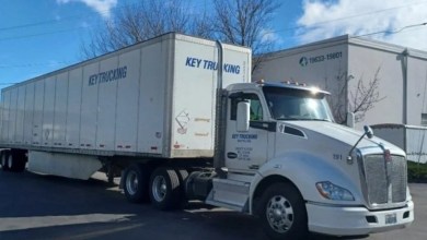 a Key Trucking tractor-trailer