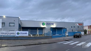Morning view of a small Crane Worldwide Logistics warehouse in Spain.