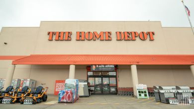 Front view of a Home Depot store.