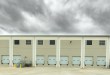 a warehouse with closed doors