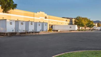 ITS Logistics drop trailers parked at a distribution facility, showcasing the company’s expanded fleet that provides flexible capacity and visibility for shippers.