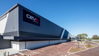 View of a Ceva Logistics warehouse.