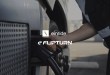 Worker in a high-visibility vest plugs a charging cable into an all-electric truck, with Einride and Flipturn logos overlaid.