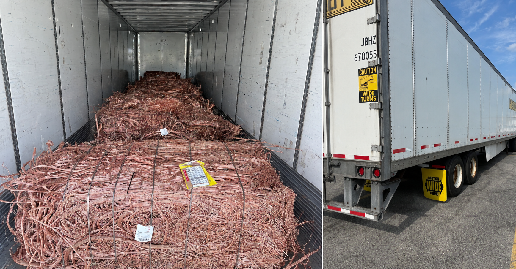 Police Recover $258K Copper Load From Stolen J.B. Hunt Trailer in North Carolina