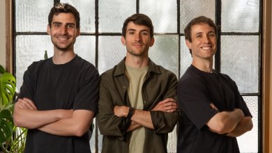 HappyRobot co-founders Pablo Palafox, Javier Palafox and Luis Paarup after the AI agent startup closed its $150 million Series C at a $1.2 billion valuation
