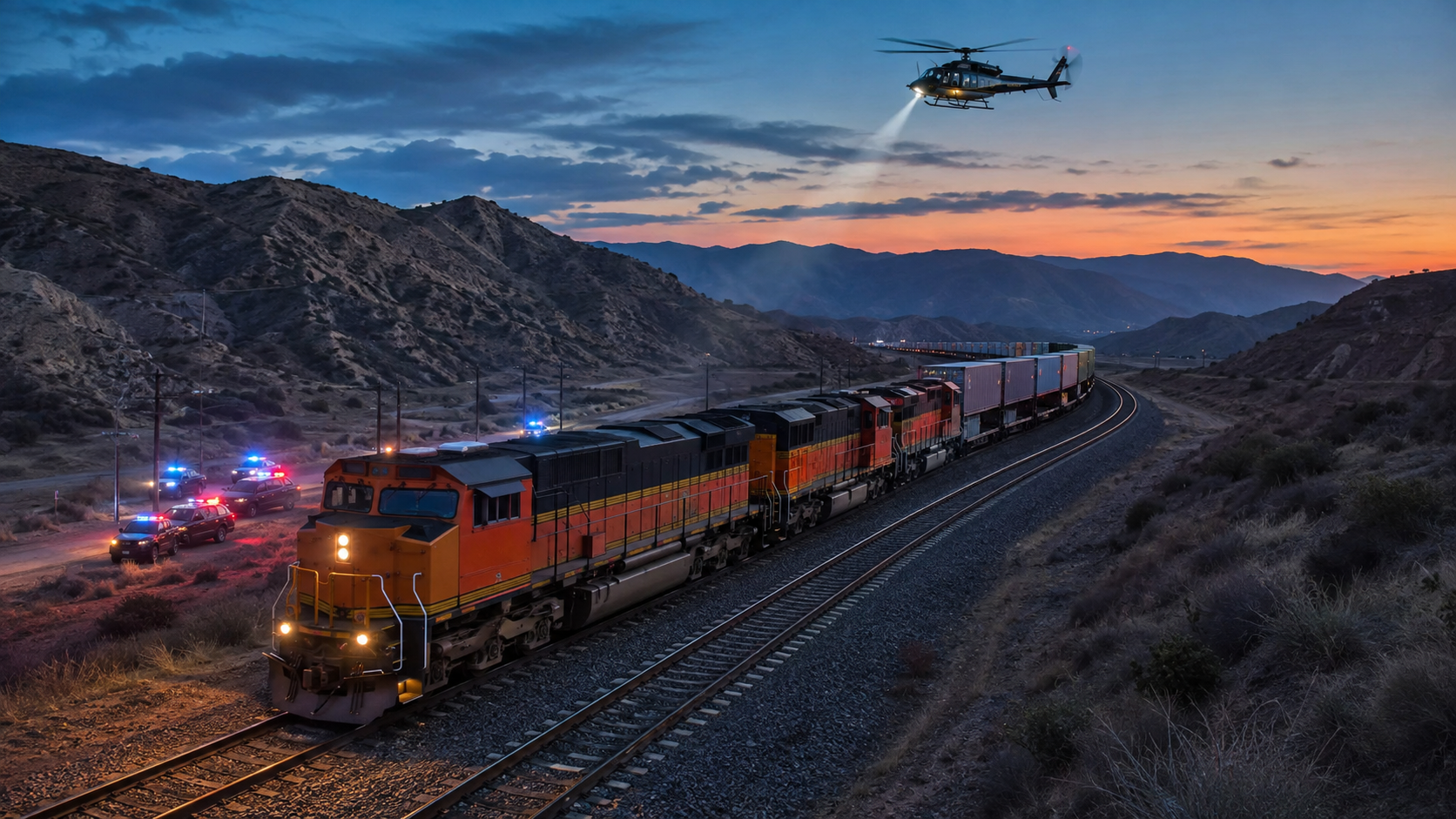 Suspected Train Burglar Fires at BNSF Officer in Devore, California; Merchandise Stolen