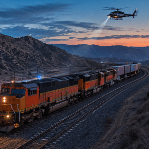 Wild West returns to California rails as suspected train burglar fires at BNSF officer