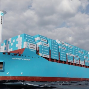 Maersk unfurls new sail power for container ship
