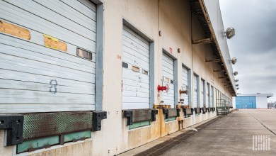 closed doors at a warehouse