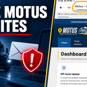 FMCSA warns trucking companies about 4 fake Motus registration sites