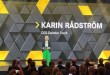 Daimler Truck's CEO Karin Rådström presenting on stage at IAA 2026 in Hannover Germany