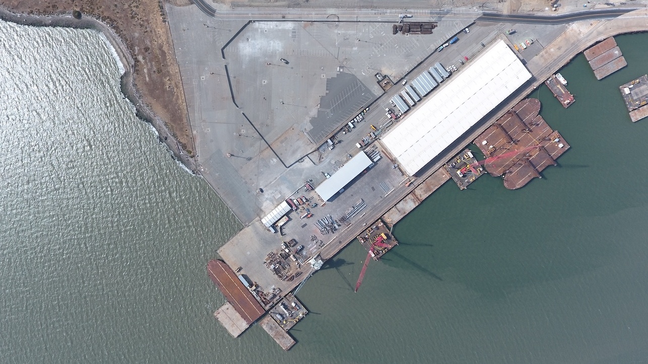 Aerial view of proposed site of Oakland coal export terminal. (Photo: NoCoalinOakland.com)