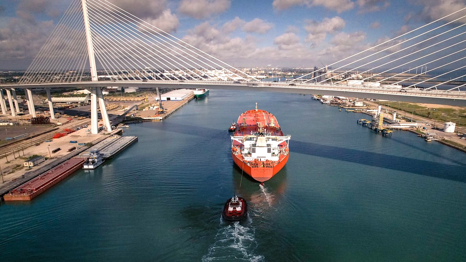Corpus Christi officials are advancing plans with DP World for the port's first major container terminal as they seek to diversify one of the nation's largest energy gateways. (Photo: Port of Corpus Christi)