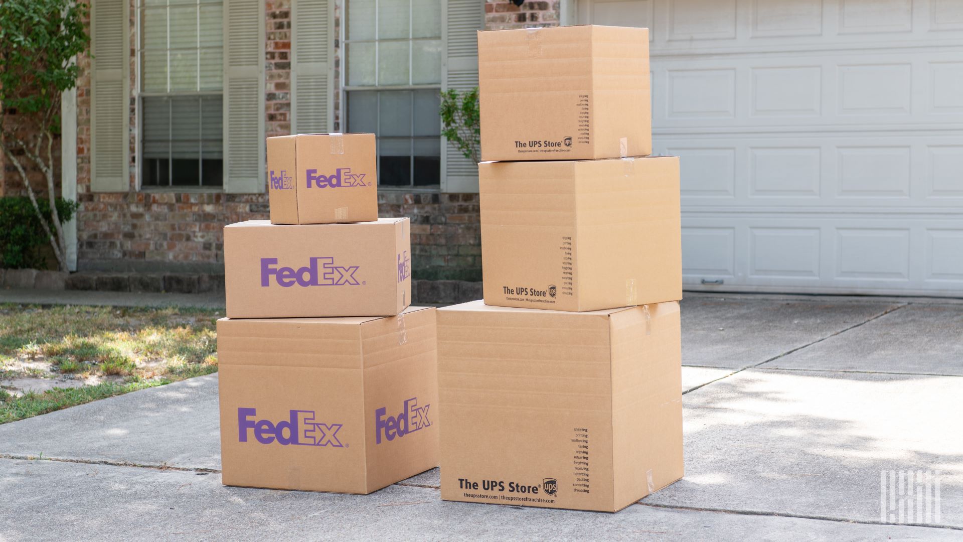 FedEx and UPS for years have hiked the percentage applied as a surcharge to cover fuel costs. The fuel index is so high now that surcharges won’t go down much even if the price of fuel falls, according to the TD Cowen/AFS Freight Index. (Photo: Jim Allen/FreightWaves)
