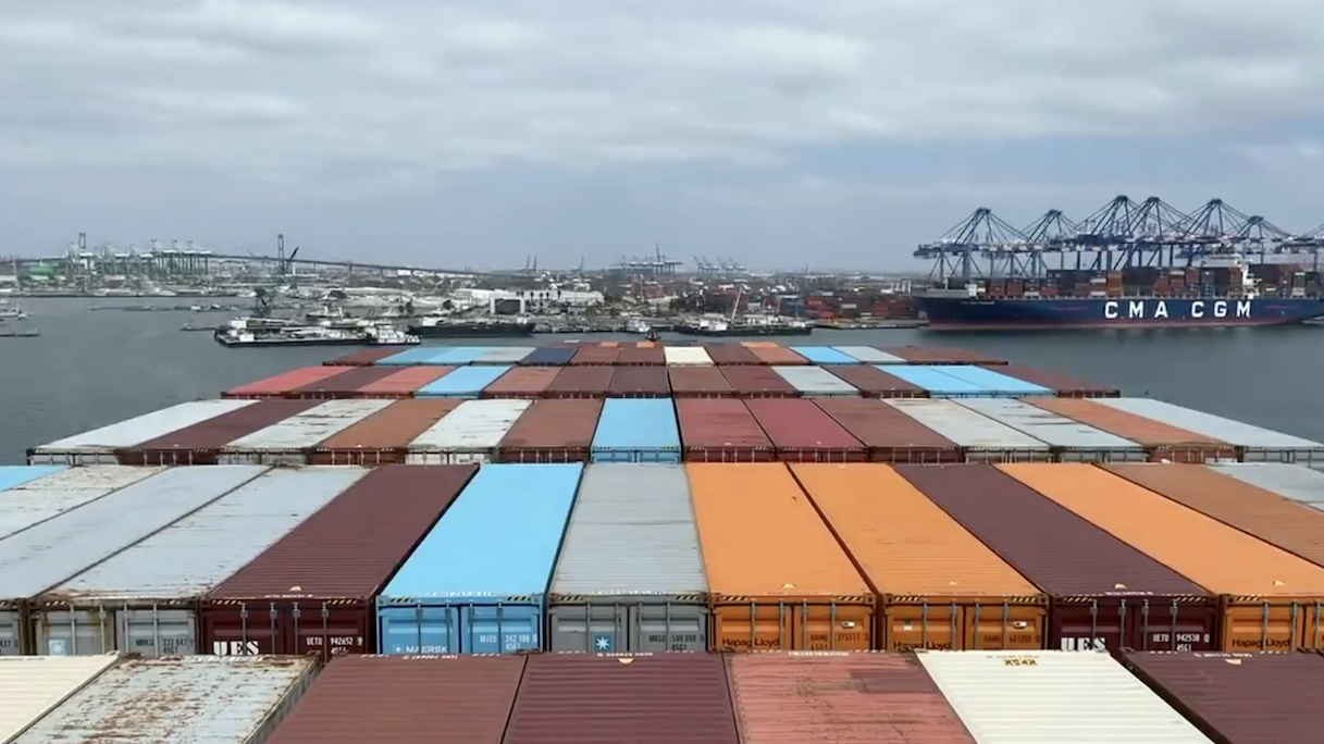 The Port of Los Angeles has seen recent record container volume. (Photo: Port of Los Angeles)