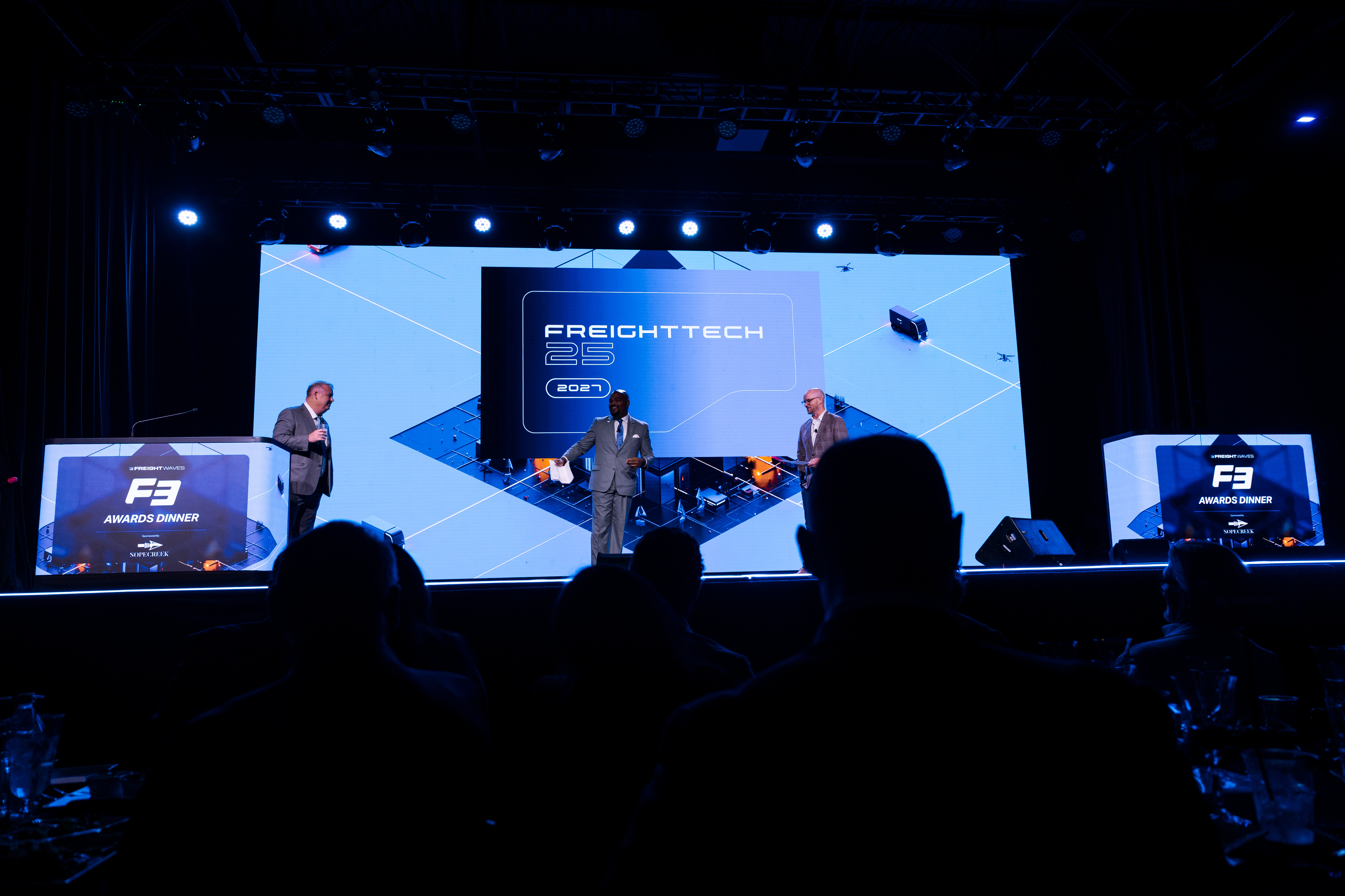FreightWaves announced the 2027 FreightTech 25 at the F3 Awards Dinner in Chattanooga on Monday, recognizing 25 companies driving innovation across freight transportation and logistics.