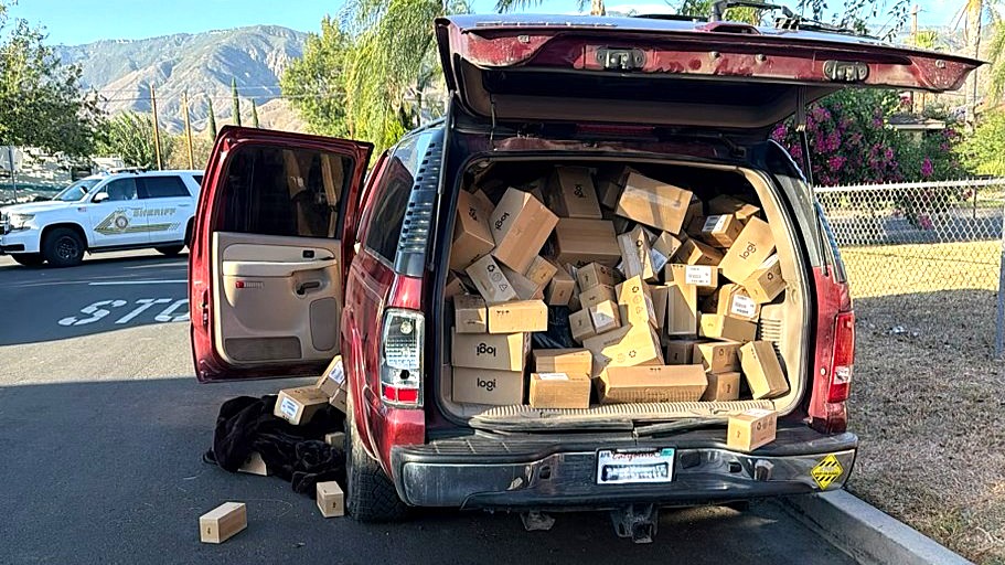 Investigators recovered more than $333,000 in stolen retail merchandise during an Oct. 16 raid in San Bernardino, California, that resulted in nine arrests linked by authorities to an alleged Sinaloa Cartel cargo theft operation. (Photo: San Bernardino Sheriff’s Department)